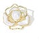 BSLVWG Women's broche imitation Pearl broche ronde Camellia broche écharpe broche