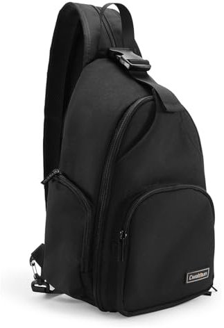 Cwatcun Kameratasche, Kamera-Umhängetasche, SLR-Kameratasche, wasserdichter und stoßfester Kamerarucksack Kameraobjektiv-Organizer(2.0 Schwarz)