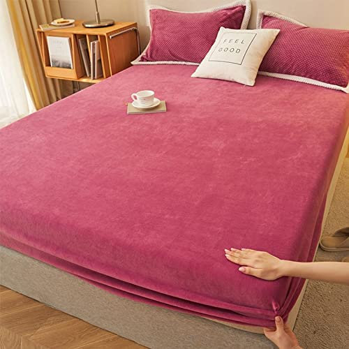 JIANINGHOME Fleece Spannbettlaken 120x200,Warmes Plüsch-Fleece-Bettlaken-Set – Mikrofaser-Flanell, Bettlaken, Spannbettlaken