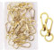 TAIYOU 20 pezzi Fibbie Metallo Girevole Portachiavi Girevole Catenacci Clip Aragosta Fibbia Artiglio Ganci per Borse Scatto Girevole per Borse Accessori Artigianato Fai Da Te - Oro 40x15,5 mm