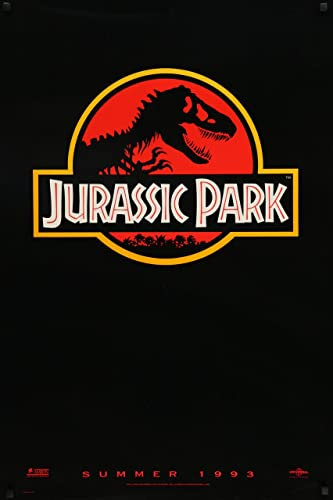 Jurassic Park Poster A1 - Filmkunstposter in verschiedenen Größen für Wohn- oder Schlafzimmerideen. Randlose Kultfilmbilder, klassische ikonische 70er, 80er, 90er Jahre, Vintage-Retro-Wanddekoration,