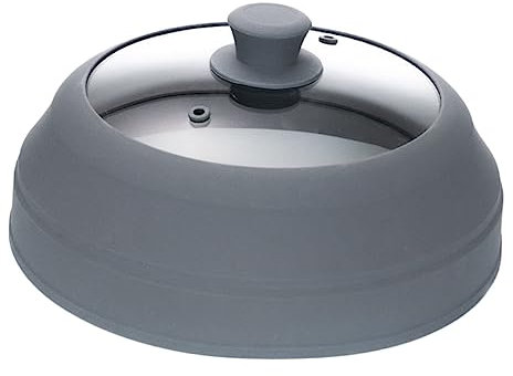 BESTonZON Copertura Alimentare Pieghevole Copripiatto Antispruzzo per Conservazione Alimenti Leggero e Resistente Facile da Riporre Uso Quotidiano Silicone