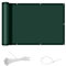 SUNNY GUARD Balkon Sichtschutz 80x600cm HDPE Balkonverkleidung Balkonabdeckung Balkonumspannungen,Sonnenschutz und Atmungsaktivität,Geeignet für Balkon,Garten,Terrasse,mit Kabelbinder,Verde