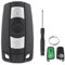 868 MHz 3 Tasten Autoschlüssel Fernbedienung für BMW 1 3 5 X5 X6 Series E60 E63 E65 E83 E85 E90 E92 E93 semi-smart Schlüssel ID46 Chip PCCID KR55WK49127 mit Schraubendreher und Schlüsselring