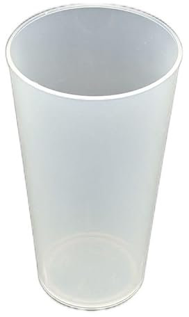 éco gobelets - Gobelet Réutilisable, Économique, Recyclable - Verre Plastique Rigide Polypropylène sans BPA - Passe Lave-Vaisselle (Transparent, 50cl (Lot de 50))