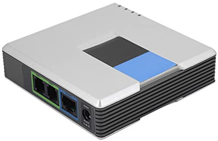 BYERZ , Adattatore per Telefono Internet Supporto Duraturo Protocollo Sip V2 VoIP per Ufficio (Spina Europea)