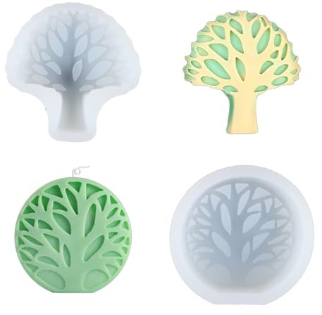 Baum des Lebens Kerzen-Silikonformen, Kerzenformen zum Gießen, Kerzen Formen Silikon, 3D-Kerzenform für Kerzenherstellung, Kerze, Handgefertigte Seifenherstellung, Wachsschmelzformen, DIY