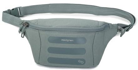 Hedgren Visit Unisex Hüfttasche mit RFID – Waistbag, 100% recyceltes RPET, wasserabweisend - Grey-Green