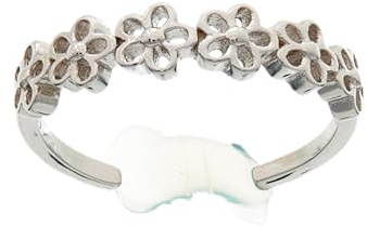 Beneto Ring Silver Leg Ring with Flowers AGGF483 sBE1131 Marke, Estándar, Nicht-Edelmetall, Kein Edelstein