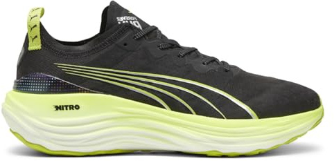 PUMA Herren Laufschuhe ForeverRun Nitro Psychedelic Rush puma black-lime pow-mineral gray 45
