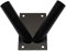 Double Flag Pole Holder - Wall Mounted Flag Pole Bracket, Powder Coated (Black), Rust and Weather Resistant, Heavy Duty Flagpole Mount for Home and Outdoor Use