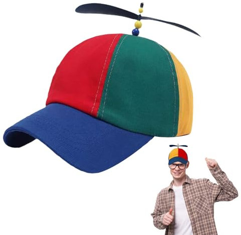 Propeller Mütze, Bunte Propellermütze, Hubschraubermütze, Helikopter Cap, Baseballmütze Mit Propeller, Lustige Propellerkappe, Kappe Mit Propeller, Helikopter Mütze Für Erwachsene Kinder
