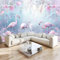 Fototapete Gemälde Flamingo Zauberwald Rosa Tapete Fototapeten Vlies Tapeten 400x280 cm Vliestapete Wandtapete Moderne Wand Schlafzimmer Wohnzimmer Wand tapete