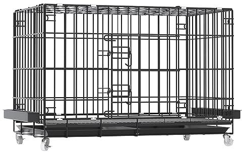 ZGFOZJGC Hühnerstall aus Metall mit Rädern, Faltbarer Hühnerstall, Entenstall, Tragbarer Kaninchenstall, Geflügelkäfig für Kleintiere