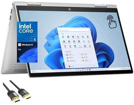 HP Envy x360 2-in-1 Touch Laptop, 14 FHD, 10-Core 5 120U (beats i7-1255U), 8GB RAM, 2TB SSD, FP Reader, Backlit, WiFi 6E, Webcam, Micro SD Card Reader, PDG HDMI Cable, US Version KB, Win 11 Pro