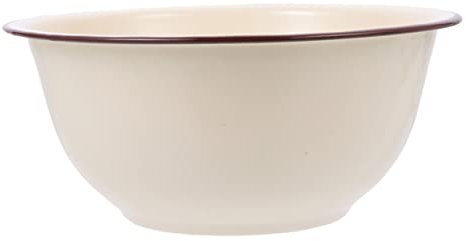 Cabilock Cuenco De Esmalte Retro Profundo Multiusos Para Sopas Frutas Y Decoración Del Hogar Para Mezclar Y Almacenar