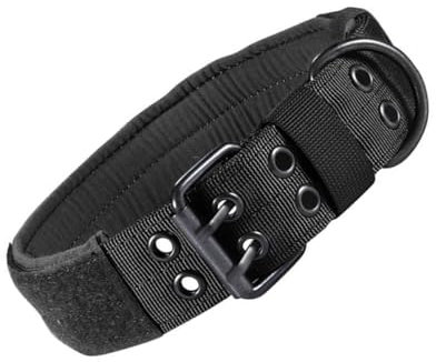 MERRYHAPY Halsband Gepolstert Für Hunde Nylon Verstellbares Mit Metallschnalle Rundes Design Fünf Geschwindigkeitsstufen Passend Für Kleine Bis Große Hunde