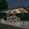 Pavillon mit Lichterkette 3x4 m Taupe, Somanki Faltpavillon, Pergola, Partyzelt, Standmarkise, Sonnenzelt, Garten Pavillion, Grillpavillon - 3070310