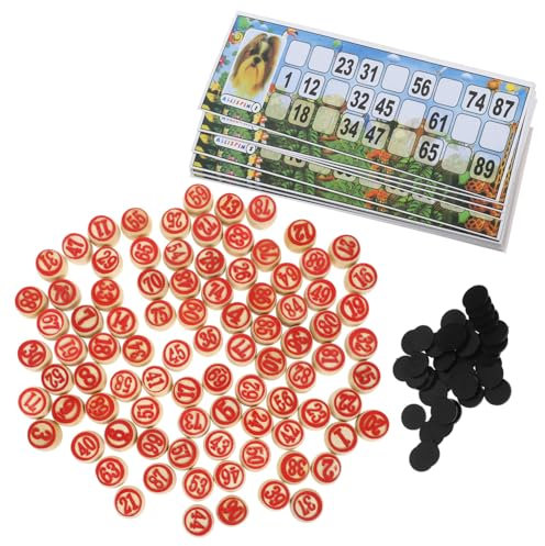 Vaguelly 1 Set Set Zahlen Schachspiel Kit Duet Würfel Dame Brettspiel Bingo Maschine Ludo Brettspiel Tischspiele Spiele Cottage Spiele Figur Schachspiel Kartenspiel Aus Holz