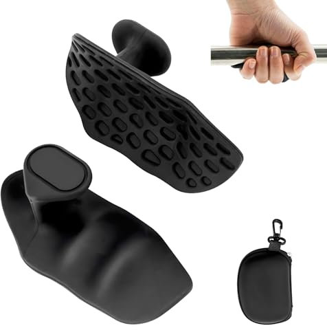 Fitness Handschuhe Gym Grips 2er-Set, Silikon Fingerlos Handschutz Tragbar Für Klimmzüge, Krafttraining,Crosstraining,Gymnastik,Fitnesstraining (Männer & Frauen)