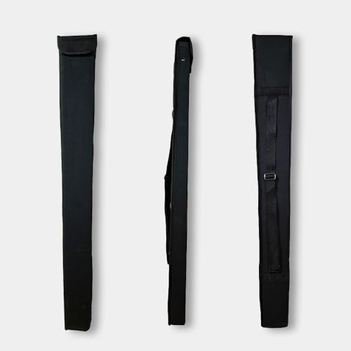 DouscsChart Étui pour archet de contrebasse droite - Boîte de protection rigide avec doublure en velours, légère et durable, s'adapte à 1 archet (77,5 cm x 9 cm x 3,8 cm) - Intérieur rouge/noir