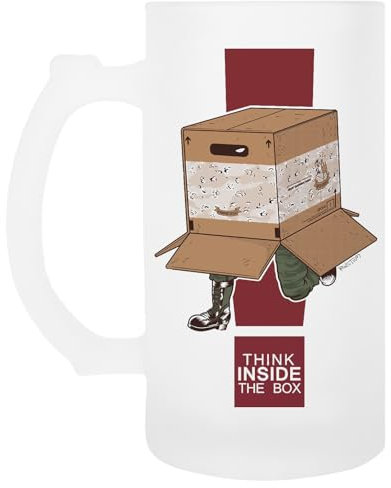 Think Out of the Box Transparent Glass Mug With Beer Handle