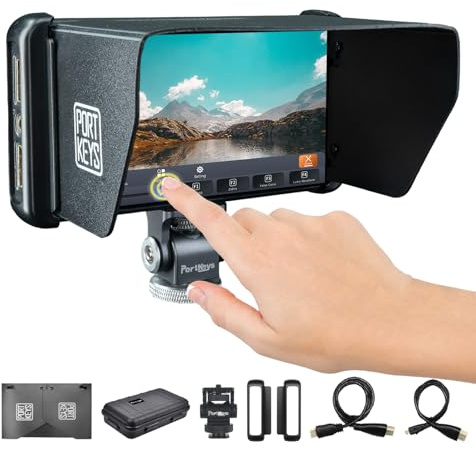 Portkeys PT5 II Monitor da Campo 5 Touchscreen MOVNORM OS 4K HDMI IN/Out con 3D LUT Luma/RGB Waveform Monitor Video Assist Full HD per Fotocamere Reflex e Mirrorless