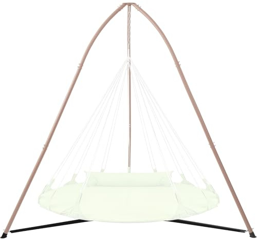 Support pour hamac à Trois Pieds Polyvalent et Robuste pour Usage intérieur et extérieur, avec Conception Triangulaire réglable en Hauteur, capacité de 150 kg, Assemblage Facile, Support Seul - Marron