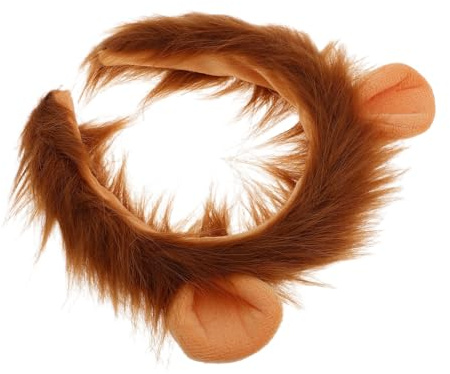 MOBUTOFU Bandeau Lion Garçon Fille Peluche avec Oreilles Animaux Accessoire Déguisement Jungle pour Fêtes et Spectacles Bandeaux Animaux Robustesse pour Carnaval et Anniversaire