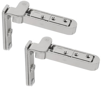 Gettimore Unsichtbare Türscharniere, 3D-verstellbare und drehbare Zinklegierung für robuste Scharniere, Holztüren, Schlafzimmer, Küche und Möbel, 2 Stück