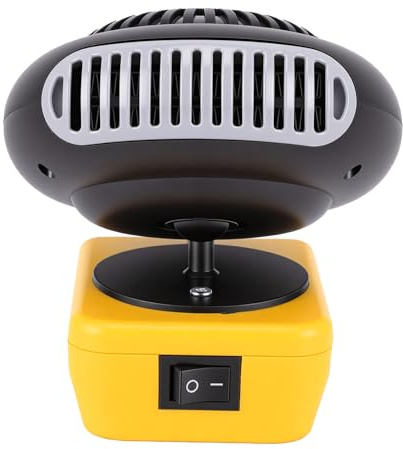 Fockety Chauffage d'appoint portable pour voiture, 200 W, chauffage rapide sans fil compact avec 2 niveaux de puissance réglables, dégivreur de pare-brise rotatif à 360°