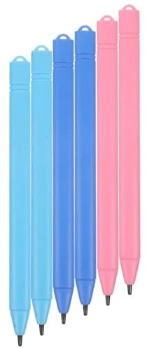 Toddmomy Lot de 6 Stylets pour Tablette D'écriture LCD, Stylo Tactile en Abs Embout Caoutchouc Électroconducteur pour Écriture Fluide