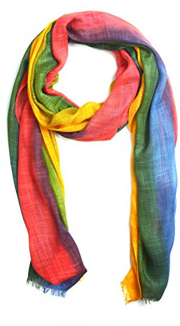 collezione alessandro Schal Nora in den Farben des Regenbogens 200cm x 50cm