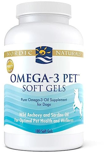 Nordic Naturals, Omega-3 Pet, Fish Oil for Dogs, 180 Softgels, Soy Free, Gluten Free, Non-GMO