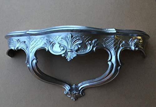 Barock Wandkonsole Barock Silber Spiegelkonsolen Antik 45x21 Wandregal Wandablage Telfontisch