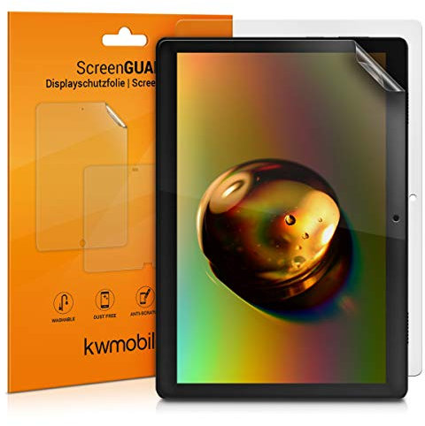 kwmobile Protector Compatible con Lenovo Tab M10 Protector de Pantalla - 2X película Transparente Protectora de Pantalla antiarañazos