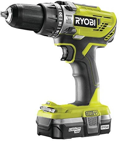 Ryobi R18PD3-113G 18V ONE+ Cordless Compact Combi Drill Starter Kit (1 x 1.3Ah)