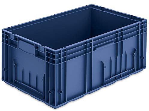 VDA-R-KLT 6429, 600 x 400 x 280 mm, Kleinladungsträger, Kunststoffbehälter, Lager- und Transportbox Industrie, 1 St, Blau