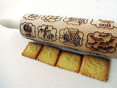 Rouleau à pâtisserie CRÂNE EN SUCRE avec tête de mort mexicaine. Embossez le rouleau à pâtisserie. Halloween. Rouleau à pâtisserie gravé avec motif. Rouleau à pâtisserie gravé par Agis Crafts