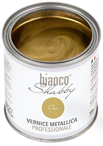 VERNICE METALLICA Oro - bianco Shabby Vernice metallica professionale 250 ml