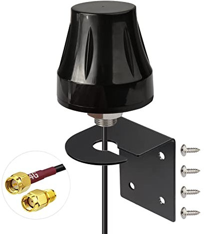 Bingfu Antenne 4g LTE Exterieur Mâle SMA 5dbi Support Extérieur Fixe Support Mural Antenne Étanche pour Routeur 4g LTE Passerelle Cellulaire Modem De Téléphonie Domestique Caméra De Piste De Jeu