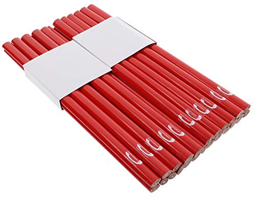 PRODIAMANT Zimmermannsbleistift oval, 250mm lang - Der perfekte Bleistift für Industrie und Handwerk (24 Stück)