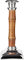 EDZARD Kerzenständer Holm (Ø 10 cm, H 24 cm) Bambus und Edelstahl, für Stabkerzen, Kerzenhalter, Kerzenleuchter