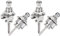Mesee 4pcs Schlösser für Gitarrengurte, Gitarrengurtschlösser, Gitarrengurt Knöpfe, Gitarrengurt Verriegelung Knöpfe Für Klassische Akustische Elektrische Akustik Gitarre Bass Ukulele - Silber…