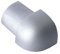 Dalsys Angolo esterno per binario per piastrelle profilo a quarto di cerchio in alluminio (anodizzato) da 10mm, profilo per piastrelle argento opaco in