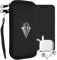 kwmobile Handytasche für Smartphones XL - 6,7/6,8 - Neopren Handy Tasche Hülle Cover Case Schutzhülle - Minimalismus Gebirge Weiß Schwarz - 17,2 x 8,4 cm Innenmaße