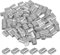 100 Piezas Mangas de Aluminio Oval, Clips Ovaladas de Aluminio, Abrazaderas Virolas Oval, Manguito de Bucle Casquillos de Aluminio para Cables Cuerda de Alambre (3 mm)