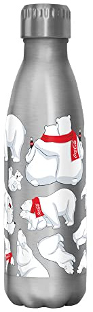 Coca-Cola Polar Toss 17 oz Stainless Steel Water Bottle, 17 Ounce, Multicolored