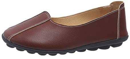 Yowablo Einfache Schuhe Loafers behagliche Damenschuhe Feste Flache alleine Bequeme Schuhe Schuhe Dirndl Damen