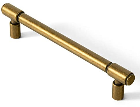 GooKi 6 Stück 12,7 cm Loch Mitte Küchenschrank Hardware Antik Messing Schubladengriffe – Retro Bar Griff für Kommode Schrank, Vintage Bronze Antik Messing Zug für Badezimmer Schrank Kleiderschrank,